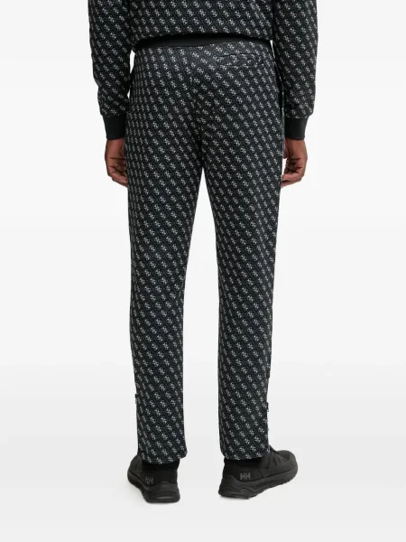 Kalhoty Guess s potiskem černé