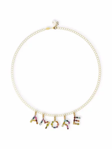 Přívěsek Dolce & Gabbana Rainbow s kamínky žlutý