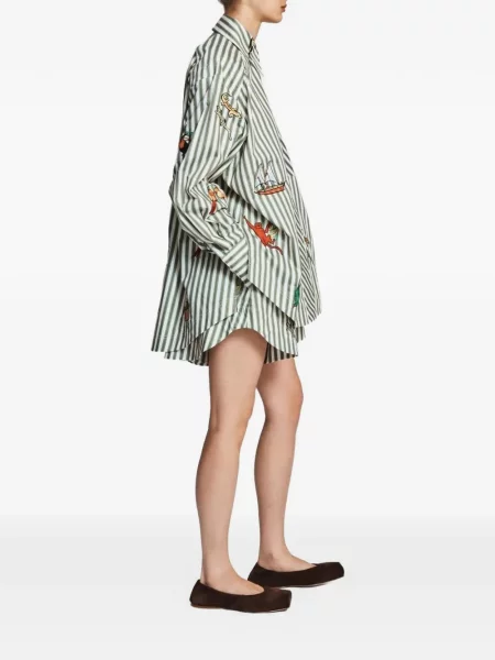 Koszula Alemais w paski zielona