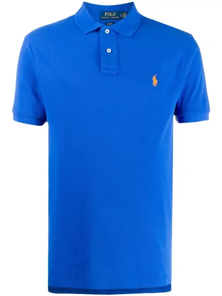 Поло тениска Polo Ralph Lauren бродирана синьо