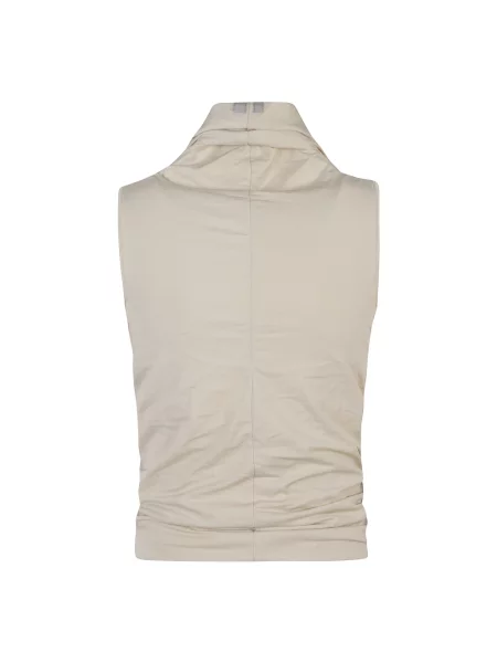 Top Rick Owens z falbankami beżowy