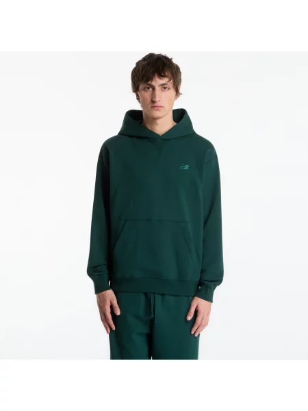 Hanorac cu glugă New Balance din material terry verde