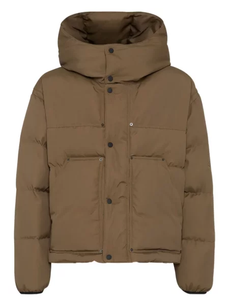 Geacă cu puf Dsquared2 cu glugă maro