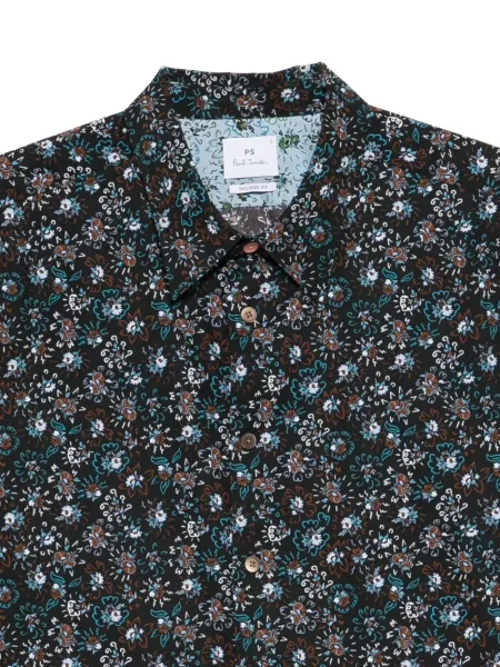 Cămașă Paul Smith cu model floral negru