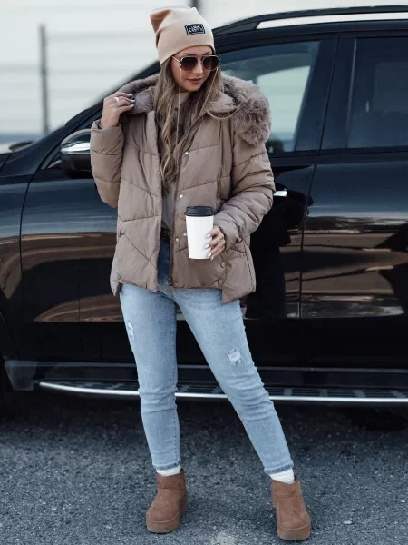 Geacă Dstreet cu glugă bej