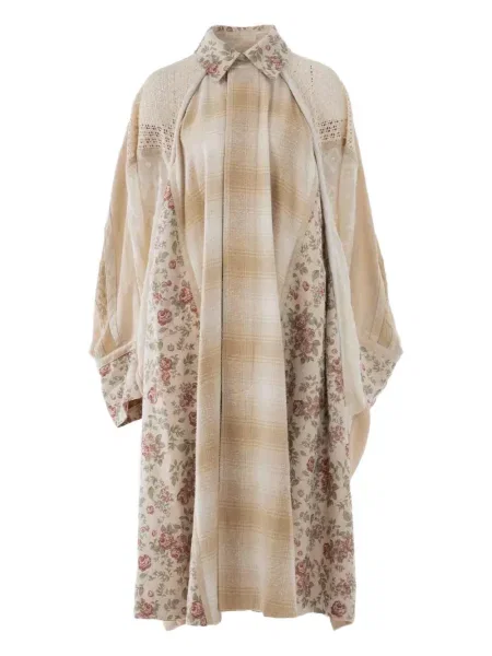 Płaszcz Communs w kwiatki z nadrukiem