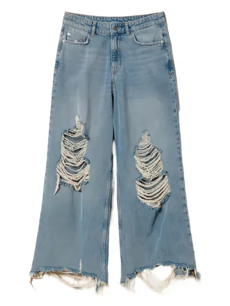 Blugi cu picior larg Twinset albastru