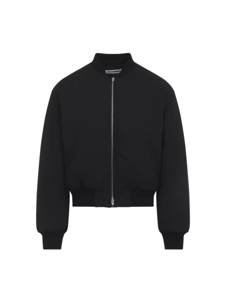 Krótki kurtka bomber Jil Sander czarny