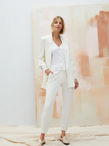 Pantaloni Marisse alb