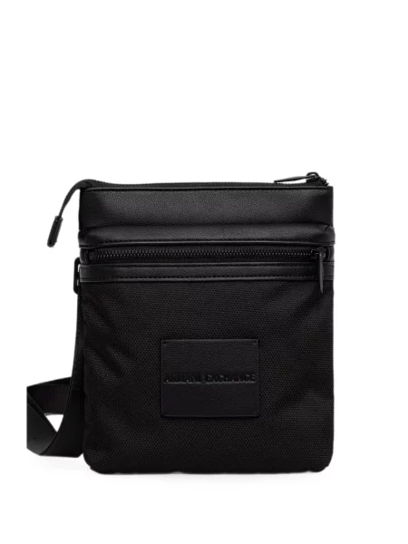 Geantă crossbody Armani Exchange cu autograf negru