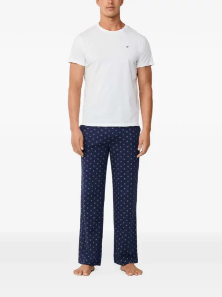 Тениска Hackett London бродирана бяло