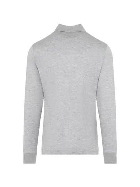 Lung tricou polo Canali gri