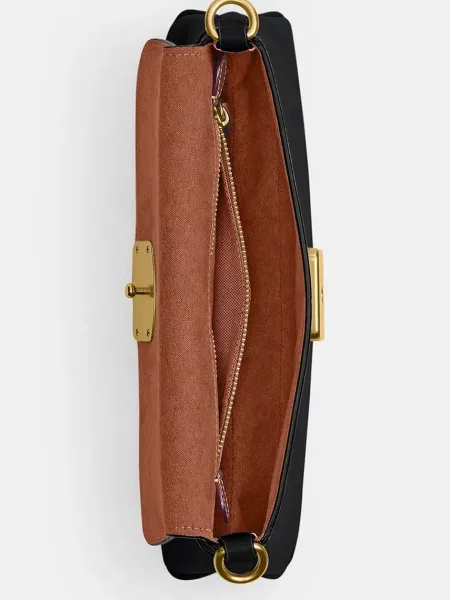 Coach чанта crossbody дамска от кожа Jet черно