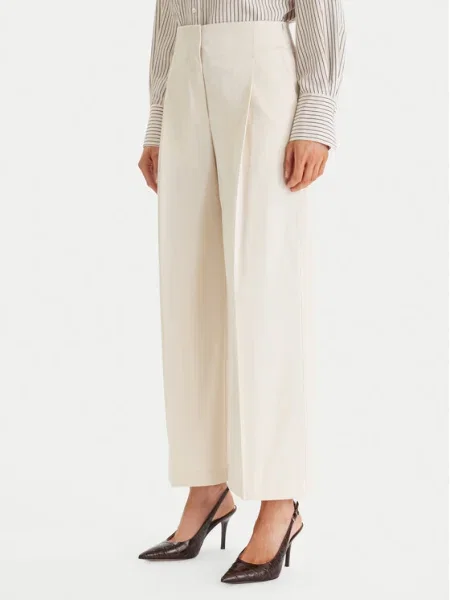 BOSS Pantaloni culotte Tulotta Écru negru