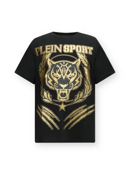Plein Sport Tricou auriu negru