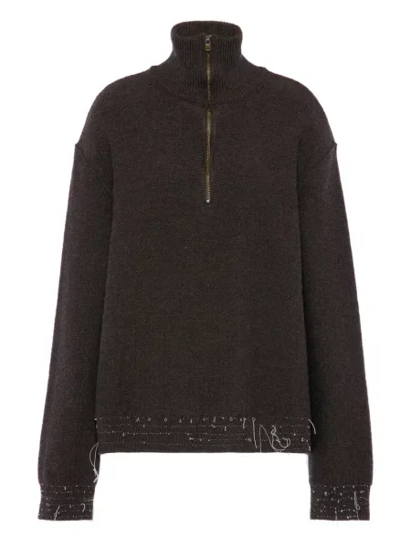 Pulover Maison Margiela de lână maro
