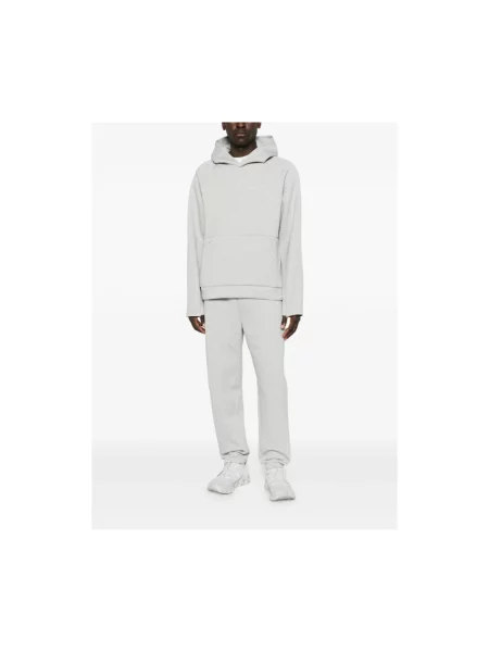 Dzianinowa bluza z kapturem Calvin Klein z kapturem szara