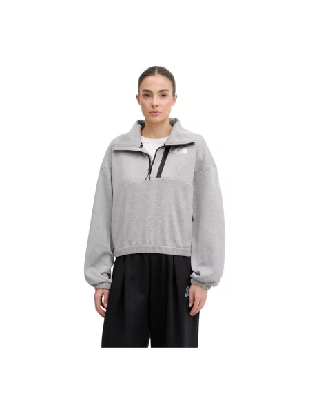 Sweter The North Face polarowy szary