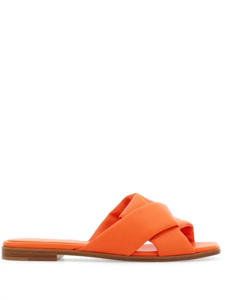 Papuci Ferragamo din piele portocaliu