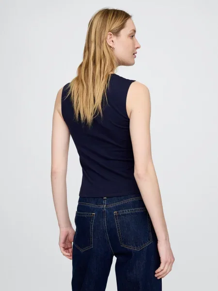Strečové tričko Gap čierna