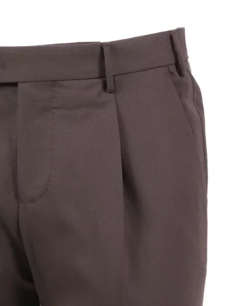 Pantaloni Pt Torino plisate maro