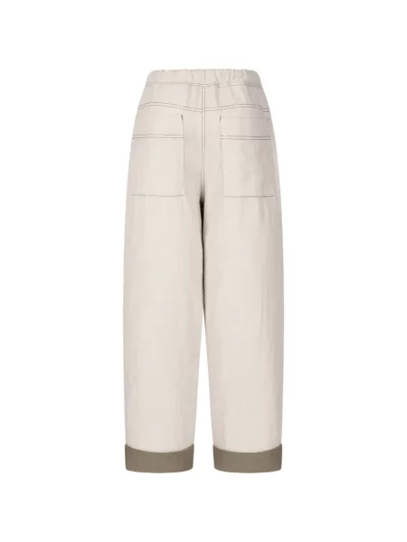 Pantaloni Tomboy din jacard cu cordon