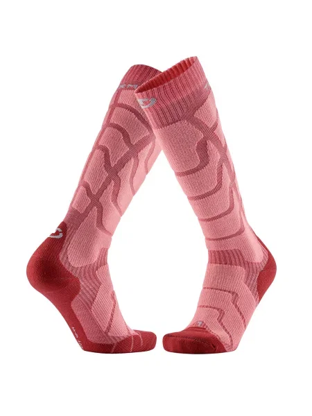 Welniane skarpety narciarski kobieta Therm-ic Ski Warm Lady wysokosc kolana czerwone