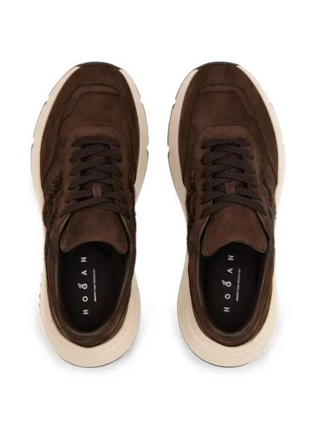 Sneakerși Hogan cu imagine cu model leopard maro