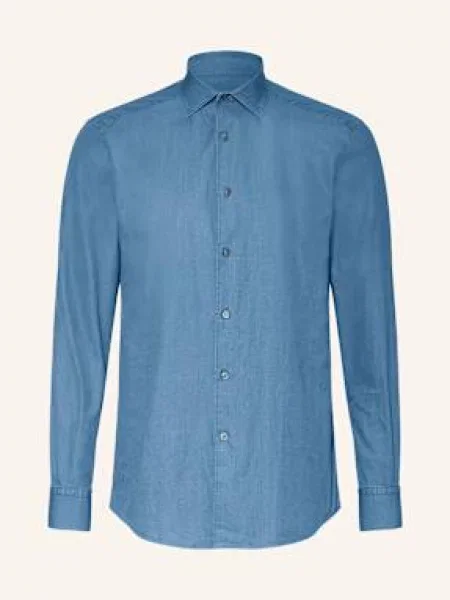Zegna Džínová Košile Regular Fit modrá