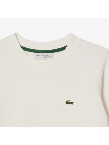 Lacoste Bluza Z Okrągłym Dekoltem Regular Fit biała