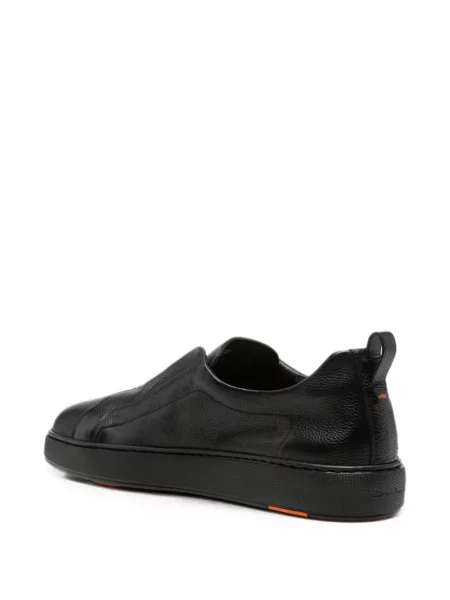 Chiloți Santoni din piele slip-on negru