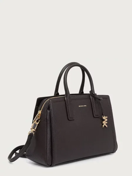 MICHAEL Michael Kors klasična torbica usnjena LAILA rjava