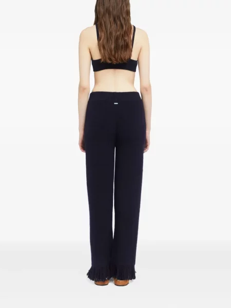 Pantaloni Alanui cu franjuri albastru