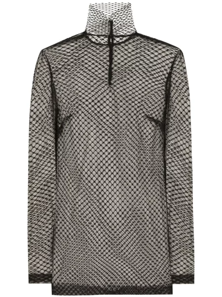 Bluză Dolce & Gabbana plasă negru