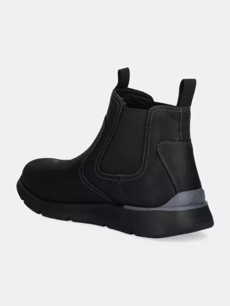Nubukové kotníkové boty Skechers AUGUSTINO PAULO černá
