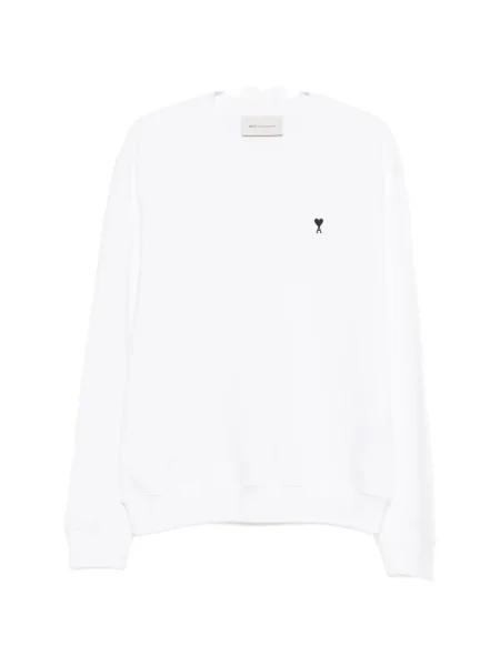 Суичър без качулка Ami Paris бяло
