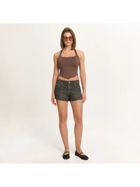 Джинсовые шорты Cropp серые