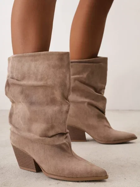 Botine închis bej