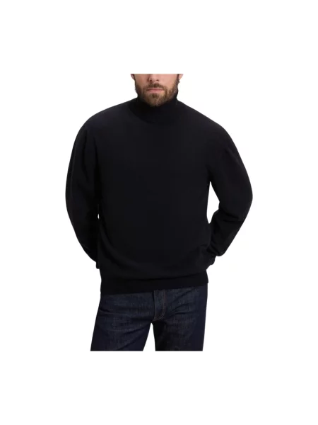 Sweter z golfem Woolrich wełniany do golfa czarny