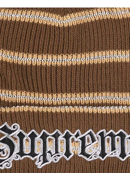 Căciulă Supreme cu dungi maro