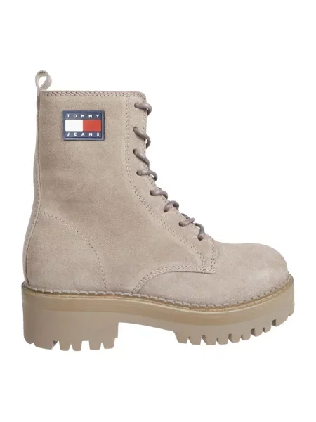 Botki Tommy Jeans zamszowe w miejskim stylu beżowe