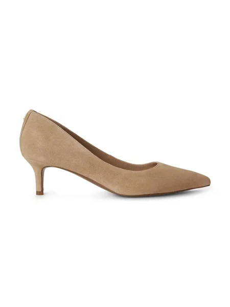 Pantofi cu toc Lauren Ralph Lauren din piele bej