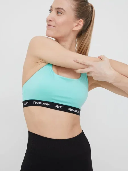 Спортен сутиен Reebok Dollie с изчистен дизайн зелено