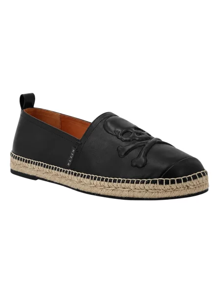 Espadryle Philipp Plein skórzane czarne