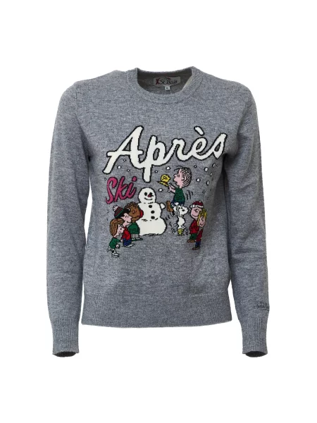 Sweter Mc2 Saint Barth wełniany szary