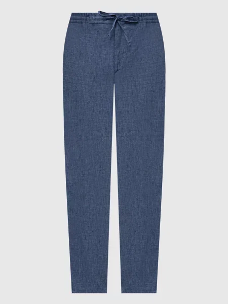 Штани з льону Canali сині