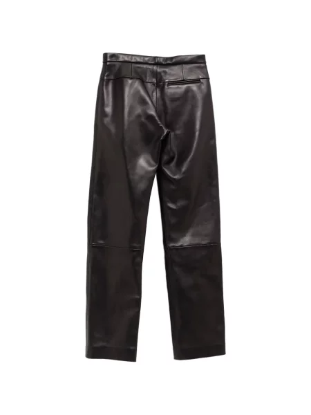 Pantaloni Khaite din piele negru