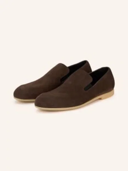 Jil Sander Mokasíny tmavě hnědá
