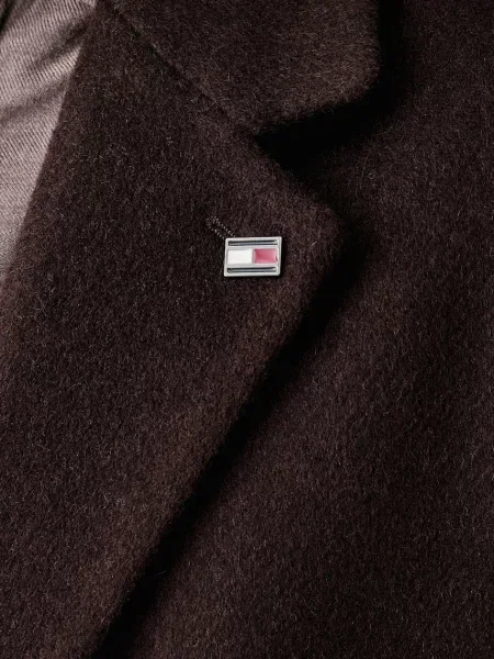 Tommy Hilfiger палто мъжко с вълна кафяво