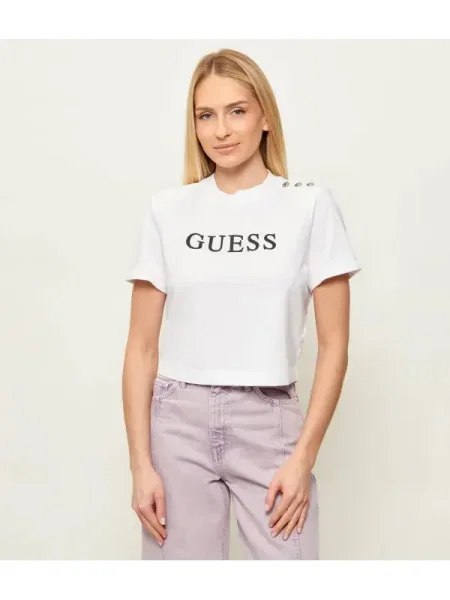 GUESS Tricou MARINA negru alb